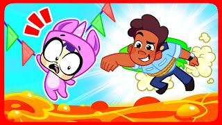 Watch out The Floor Is Lava at School  Safety Cartoons for Kids by SuPaBoo [upl. by Nehgaem936]