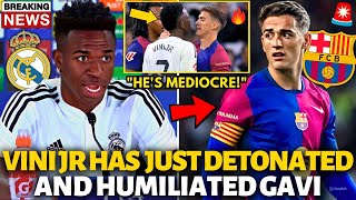 🚨BOMBSHELL VINI JR JUST DETONATED AND HUMILIATED GAVI I CANT BELIEVE HE SAID THAT BARCELONA NEWS [upl. by Akayas]