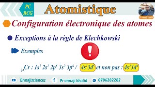 Exceptions à la règle de Klechkowski Exemples [upl. by Riti177]