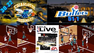 Back 2 Back Against Charlotte  Charlotte Hornets vs Washington Bullets NBA Live 96Gm 50nbalive96 [upl. by Rusticus]