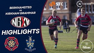 HIGHLIGHTS BERKHAMSTED V KIRKHAM GRAMMAR  SCHOOL RUGBY [upl. by Briant]