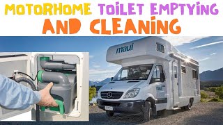 MOTORHOME TOILET EMPTYING AND CLEANING  Malayalam New Zealand Motorhome [upl. by Ahsenak]