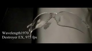 Safety Glasses torture test 350fps to 1200fps airgun pellets 11 shots 600 framessec [upl. by Annoek]