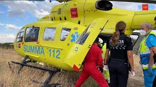 En estado grave un trabajador de 43 años tras cortarse con una radial en Fuenlabrada [upl. by Nalrah]