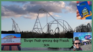 Thorpe Park opening day March 2024  First look at Hyperias construction [upl. by Pharaoh]