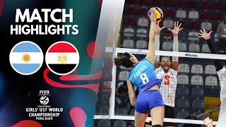 ARGENTINA 🆚 EGIPTO 4K  Highlights  Girls U17 World Championship 2024 [upl. by Mcmurry415]