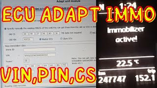 ECU Immo Adapt To Cluster Using VVDI2 [upl. by Donadee]