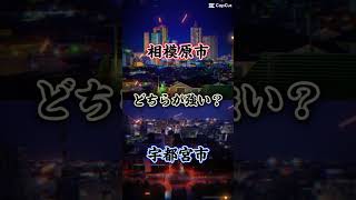 相模原市vs宇都宮市！ 強さ比べ 都市比較 地理系を終わらせない [upl. by Cirre]