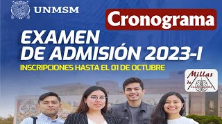 Admisión UNMSM CRONOGRAMA 2023I [upl. by Drugge]