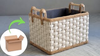 Rope Storage Basket DIY  Корзина для хранения из джута [upl. by Raines]