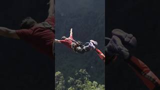 Amazing Bungy Jump Worlds Second Highest 228m  The Cliff Nepal  Kushma  Nepal [upl. by Aimahs]