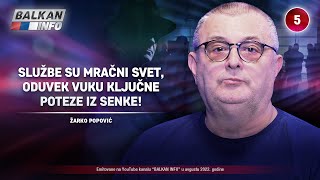 INTERVJU Žarko Popović  Službe su mračni svet oduvek vuku ključne poteze iz senke 1982022 [upl. by Queridas683]