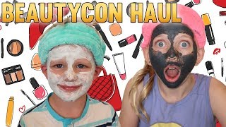 BeautyCon Haul My Brother Tries My Face Masks [upl. by Nnayllek554]