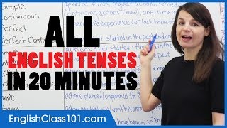 ALL English Tenses in 20 Minutes  Basic English Grammar [upl. by Graniah273]