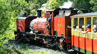 Garratt steam locomotive number 60 at Devils Bridge on the Vale of Rheidol Railway in Mid Wales [upl. by Eirroc]