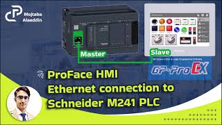 Proface HMI Ethernet connection to PLC Schneider Modicon M241 SoMachine GPProEX GPViewerEX [upl. by Ayila]