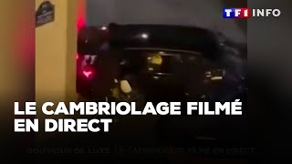 Boutique de luxe à Paris attaquée à la voiturebélier  le cambriolage filmé en direct｜TF1 INFO [upl. by Novel]