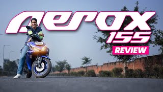 Yamaha Aerox 155 Scooter Review Price Performance and Features [upl. by Neo]