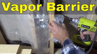 Vapor Barrier Installation Around Electrical BoxDIY [upl. by Nospmoht96]