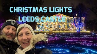 CHRISTMAS LIGHT TRAIL AT LEEDS CASTLE KENT UK [upl. by Assela]