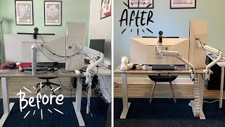 Say Goodbye to Tangled Wires Transforming My Wifes Standing Desk [upl. by Eelirrem]