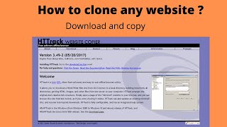 How to clone Full Website Using httrack  CodeWithDipak [upl. by Aratihc]