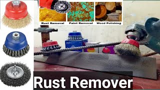 How To Remove Rust amp Paint From Metal With Twist Cup wheel brush amp crimped wire burshRustgrinder [upl. by Mathia]