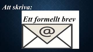 Att skriva ett formellt brev SFI CD [upl. by Higginson]