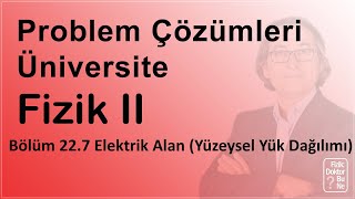 Üniversite Fizik II  Bölüm 227 Elektrik Alan Yüzeysel Yük Dağılımı [upl. by Galanti]