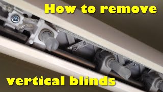 Removing vertical blinds from the track without damage [upl. by Ihsorih]