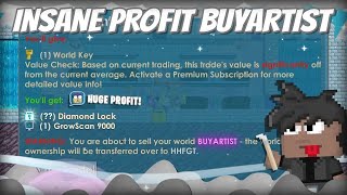 INSANE BGLS BUYSELL Profitable World BUYARTIST  GrowTopia [upl. by Ebanreb]