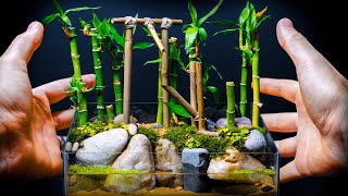 Micro Zen Water Garden and Moving Bamboo Fountain DIY ShishiOdoshi Landscape [upl. by Delainey]