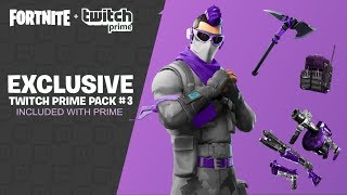 NEW TWITCH PRIME PACK 3 LEAKED FORTNITE TWITCH PRIME PACK 3 RELEASE DATE FREE PRIME PACK 3 SKINS [upl. by Htbazile144]