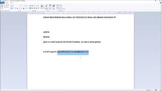 Como recuperar seu email no Grand Fantasia PT [upl. by Dnaloy]