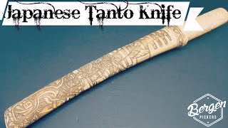 Japanese Tanto Katana Suicide Knife Ivory Bone Sword Samurai Dagger [upl. by Anyala]