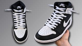 HOW TO LACE NIKE AIR JORDAN 1 HIGH LOOSELY BEST WAY [upl. by Claudy]