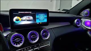 Mercedes C Klasa Ekran Android 1025cali  Oswietlenie ambient GLC [upl. by Bullough288]