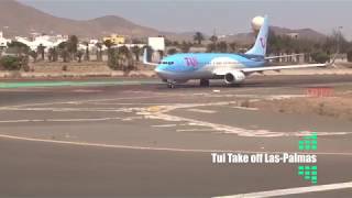 Tui Fly Take off Gran Canaria Airport [upl. by Tilda420]