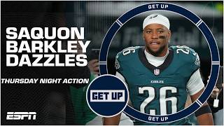 Ryan Clark thinks Saquon Barkley is having SUPER BOWL IMPACT for the Eagles  Get Up [upl. by Pogah]