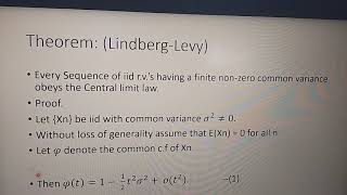 Theorem Lindberg Levy [upl. by Emerald429]