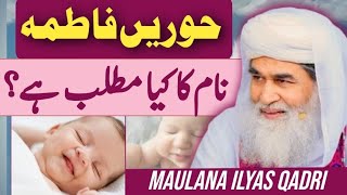 Islamic Question AnswerHorain Fatima Naam Ka Kya Mtlb   Maulana ilyas qadri  Madni TV Urdu [upl. by Crescantia]