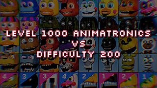 Level 1000 Animatronics Vs Difficulty 200 [upl. by Inihor]