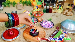 Miniature Cake Recipe  Dark Chocolate Cake Recipe  Dairy Milk Chocolate Recipe  Biscuit Cake [upl. by Nide]