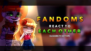 Fandoms react to Elizabeth Afton  FNAF  36 RoseGacha [upl. by Annawoj]