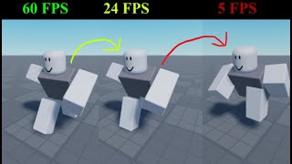 60fps vs 24 fps vs 5 fps comparison roblox animation [upl. by Etram]