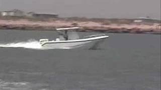 Latitude 27 Shallow Sport tri hull boat rough water test [upl. by Sunda690]