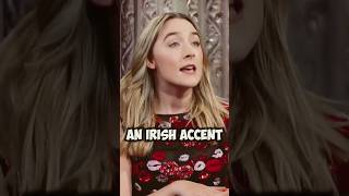 SAOIRSE Ronan teaches Stephen Colbert an Irish Accent ytshorts saoirseronan stephencolbert irish [upl. by Llirred]