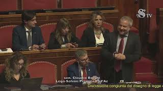 🔴 Sen Claudio Borghi in Aula in discussione generale per la Legge di Delegazione Europea 7224 [upl. by Admama]