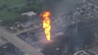 LIVE FOOTAGE La Porte Tx pipeline explosion [upl. by Nosreme]