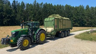 Köhl Harvest  Lets Drive Ladewagen Krone ZX  John Deere 6R [upl. by Naldo382]